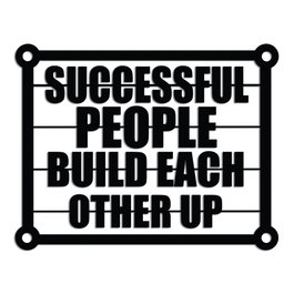 Wallity Successful Build Escultura de Pared Negra